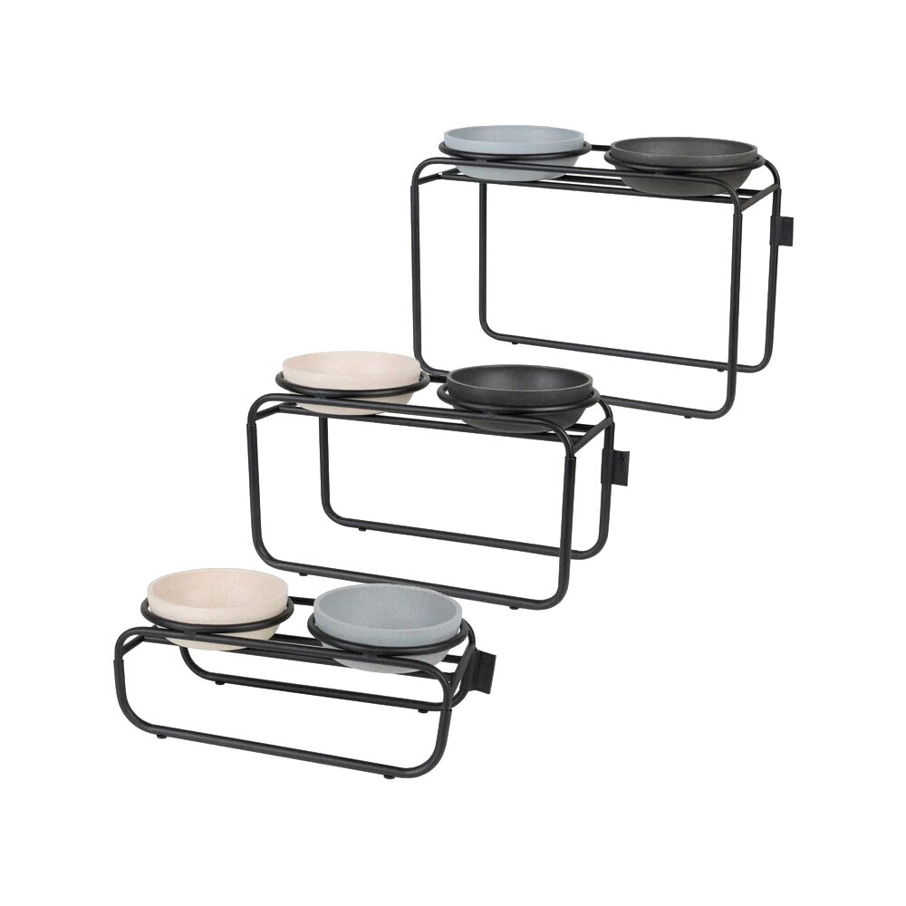 District 70 Butler Food Bowl Stand - Dog - L - Black