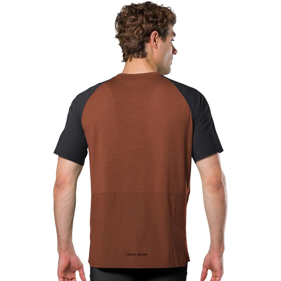 PEARL iZUMi Expedition Merino Shortsleeve Jersey Men 11122409 - root beer/black - AFH