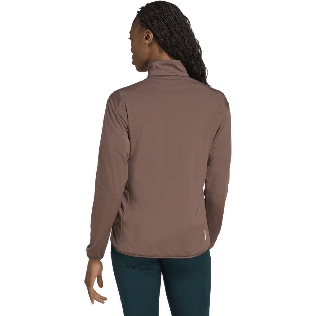 adidas TERREX Multi Climawarm Tech Fleece Top Women - earth strata/earth strata JN3865