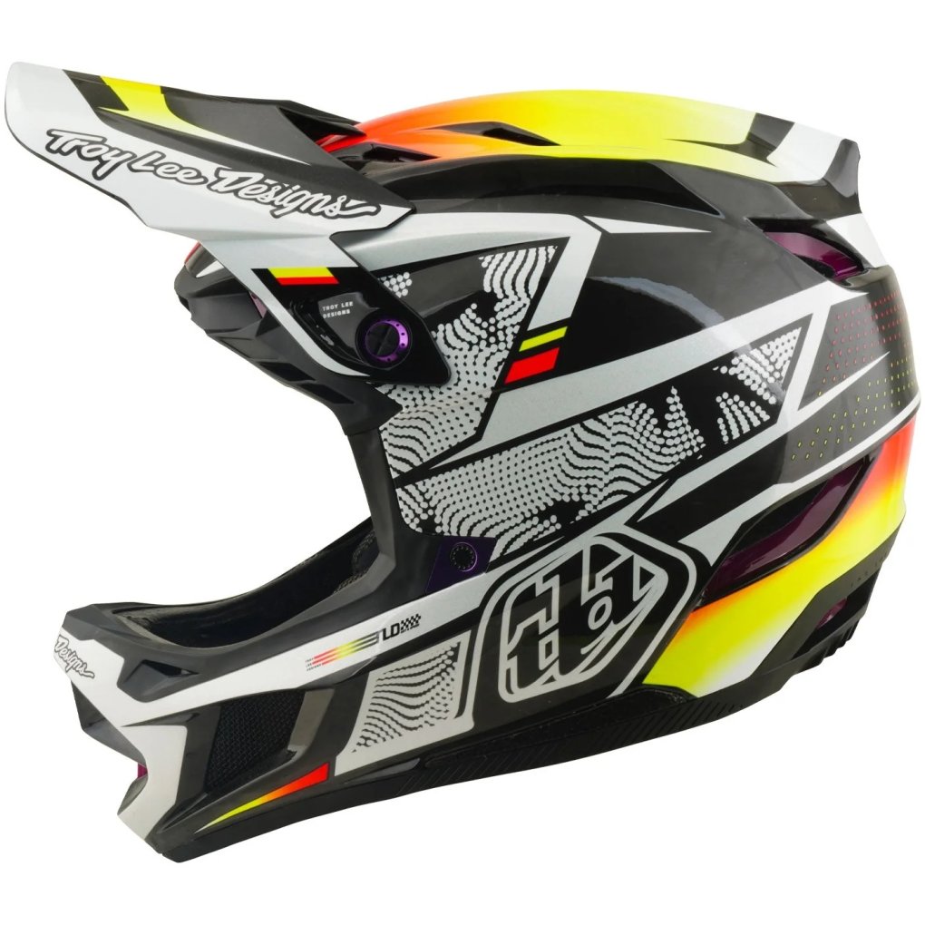 Troy Lee Designs D4 Carbon MIPS Helmet - Lined Up Black