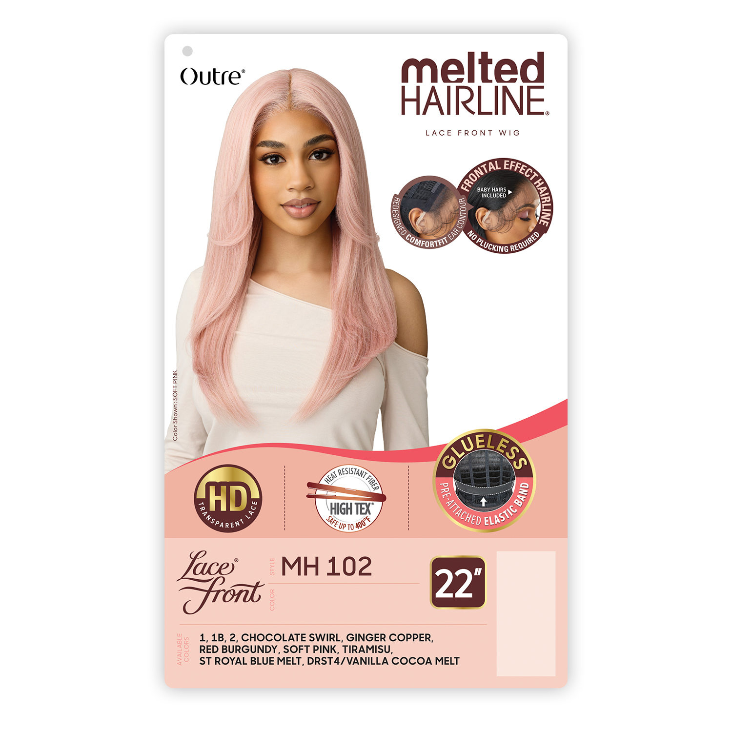 Outre HD Lace Front Wig Melted Hairline Glueless MH 102