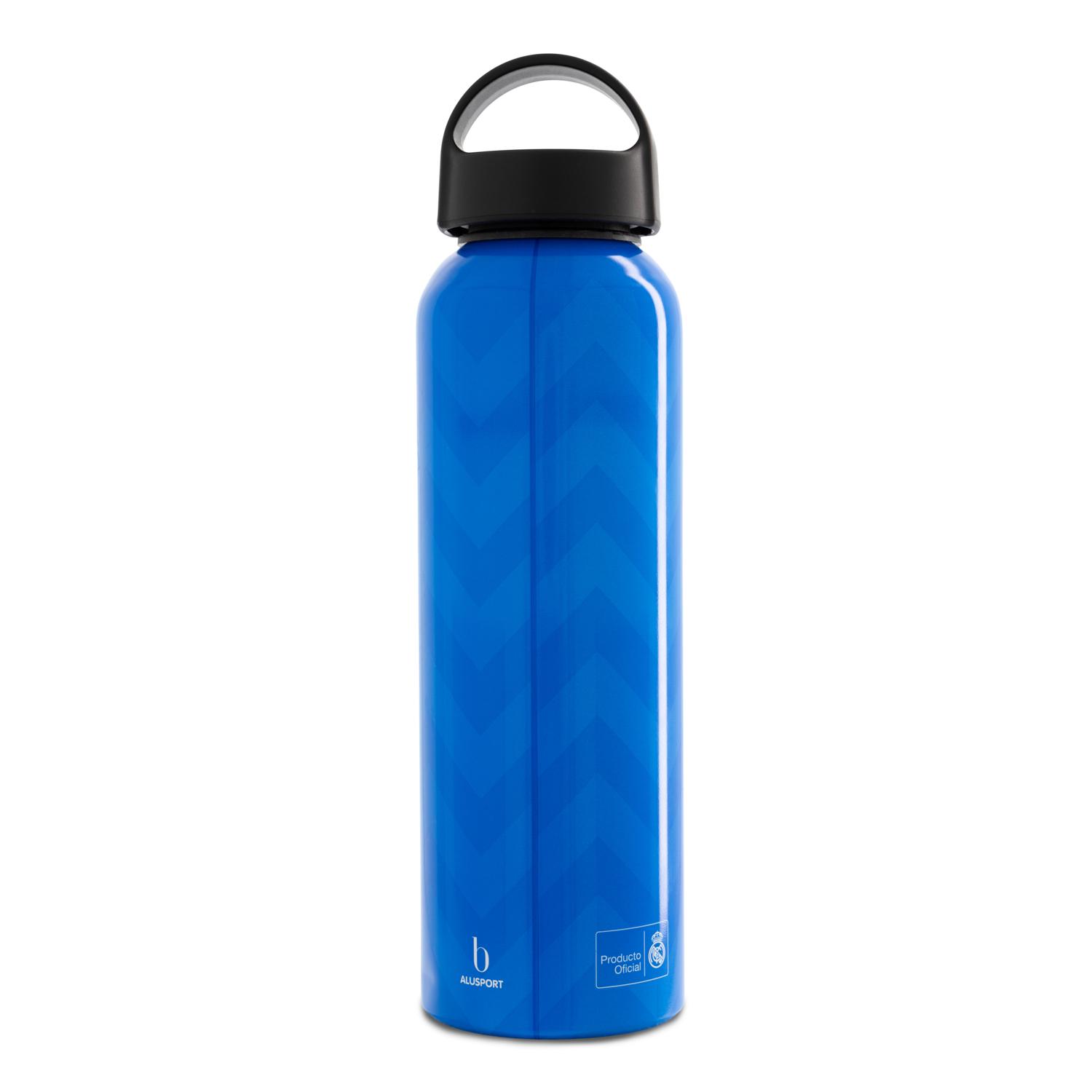 Aluminium Bottle 600ml Blue/White
