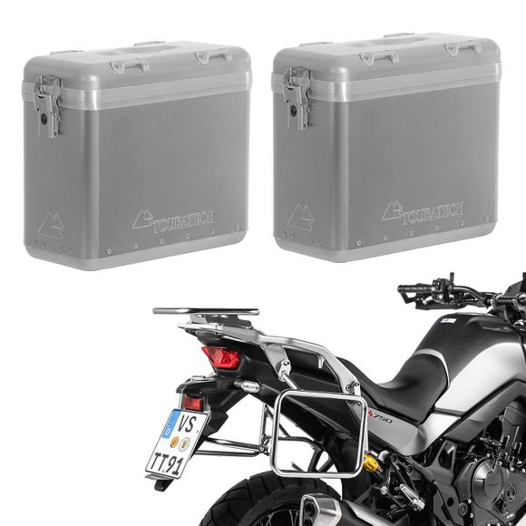 Touratech ZEGA Mundo 31/31 suitcase - Gray support included - AluminumRef: Trt01053A / 01-401-6100-0