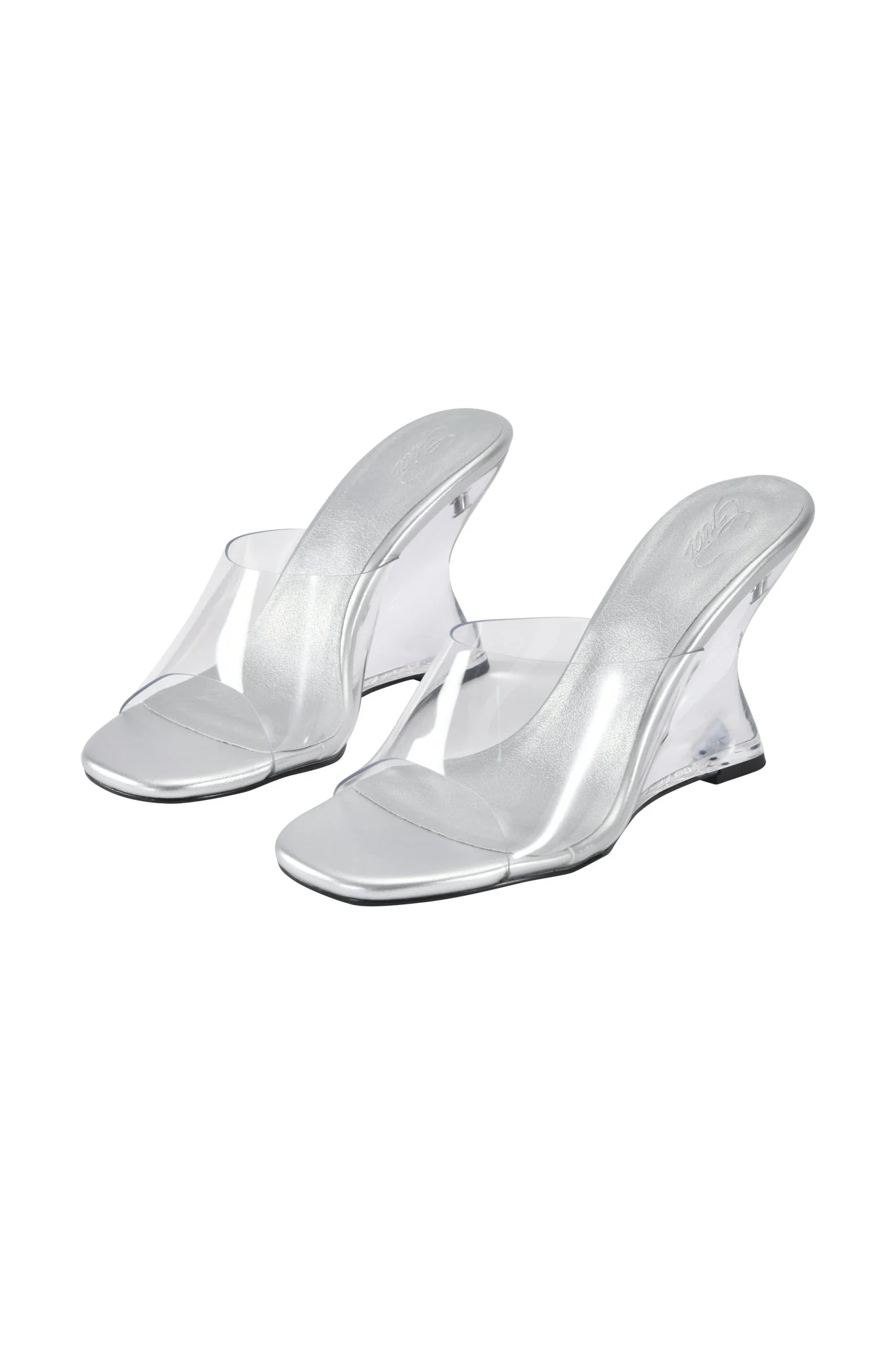RHEA CLEAR WEDGE HEEL - TRANSPARENT