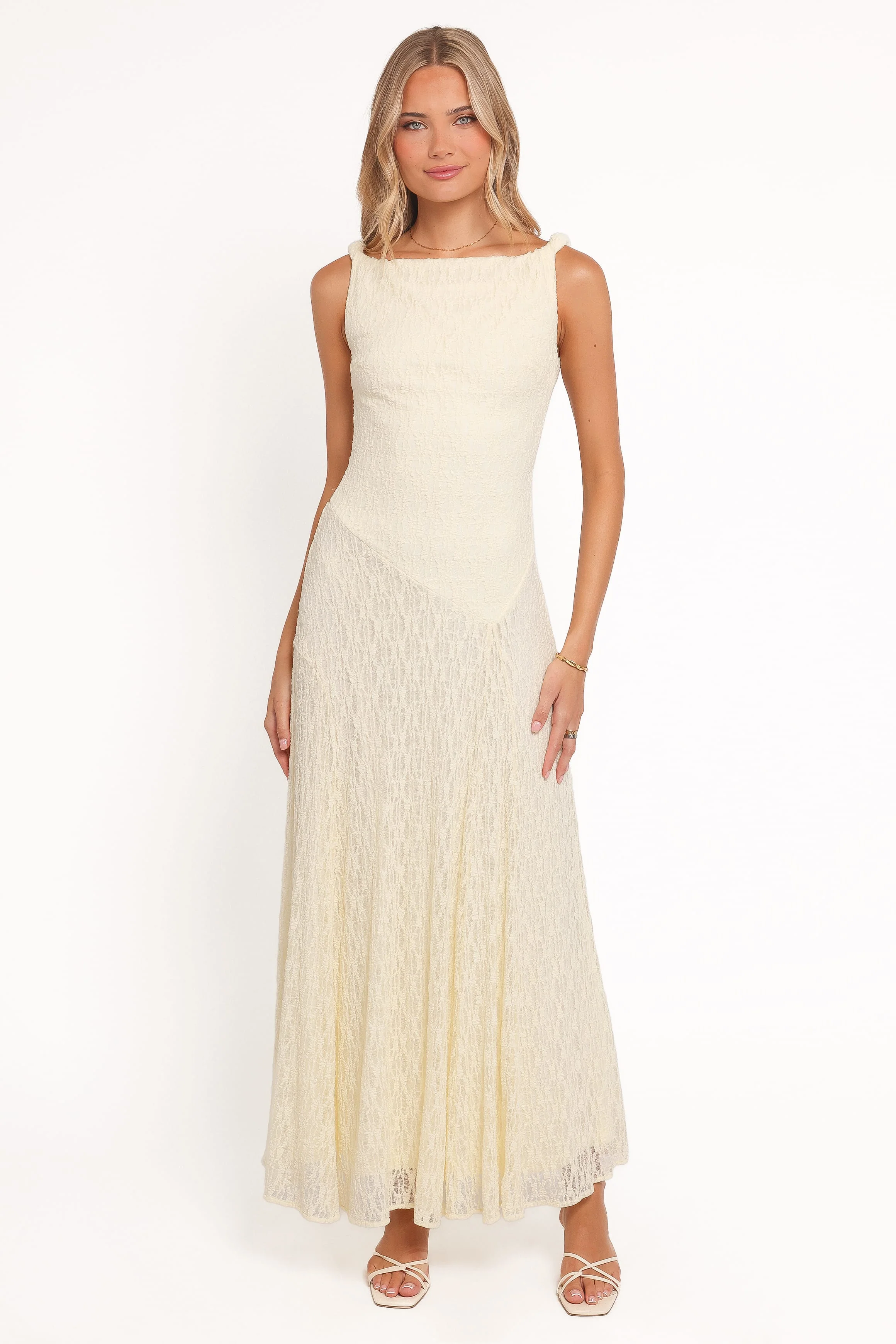 Kirsten Lace Maxi Dress - Yellow