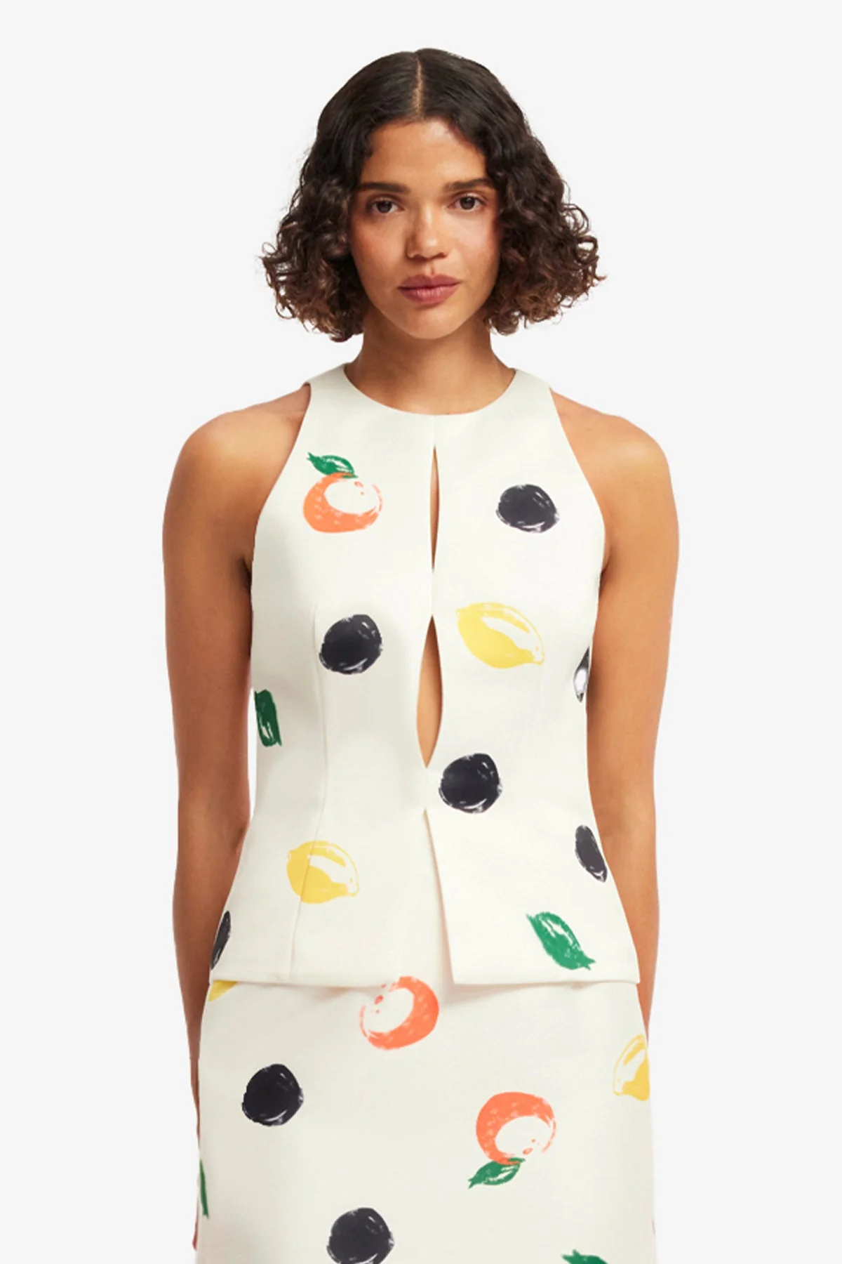 Amelia Top - Citrus Spots