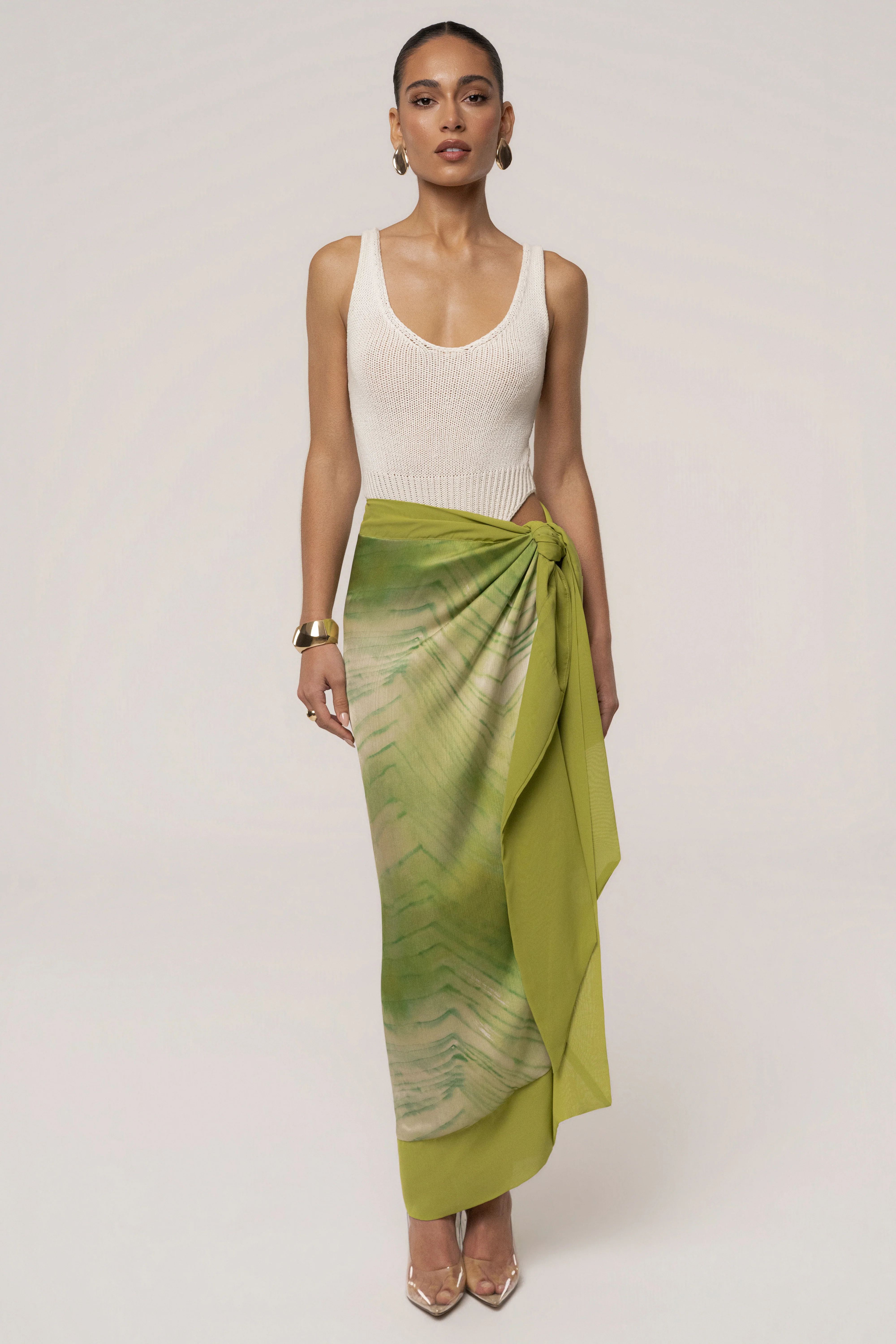 Green Bahía Wrap Skirt