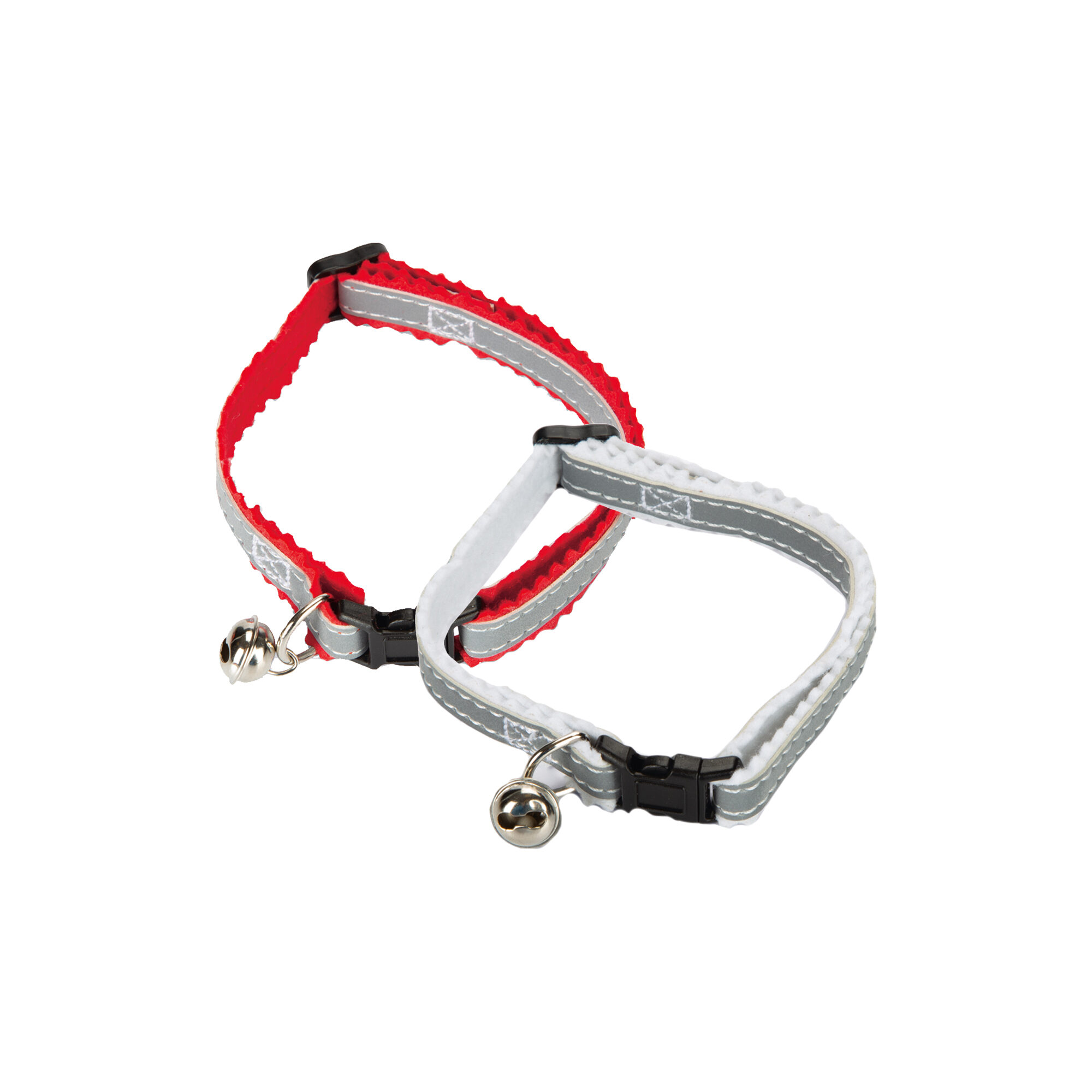 Beeztees Cat Collar - Grey/White - 32 x 1 x 0.2 cm