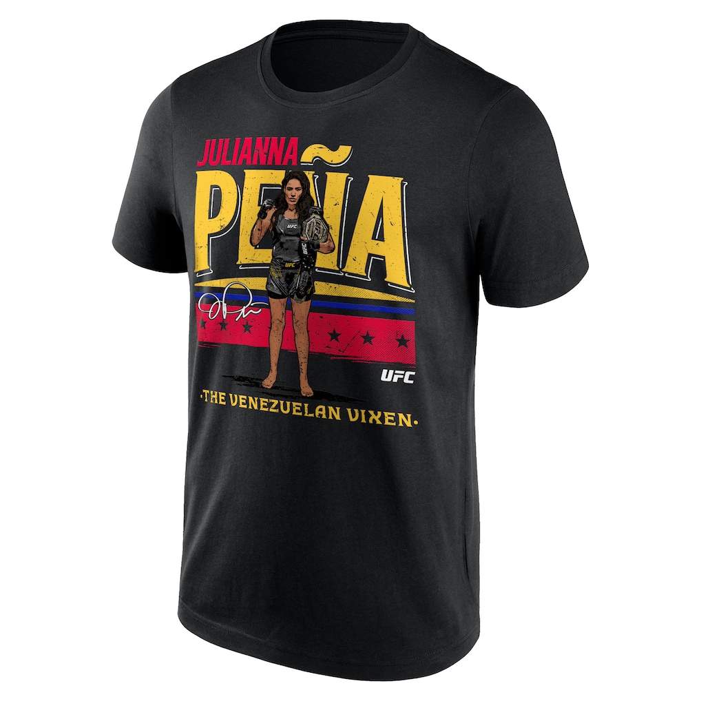 UFC Julianna Pana Flag T-Shirt - Black - Mens