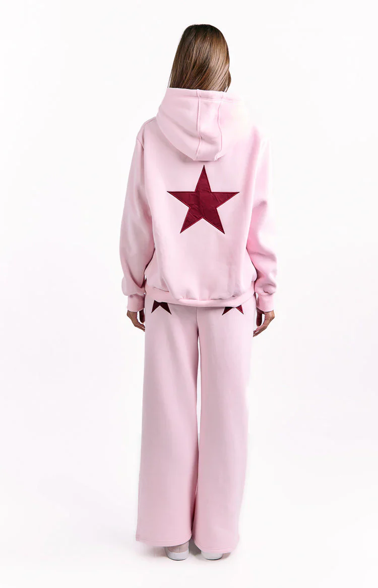Pink Burgundy Star Hoodie