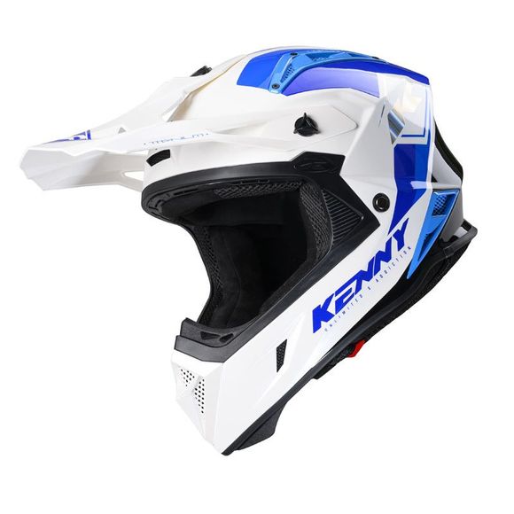 Casque cross Kenny TITANIUM - GRAPHIC 2024 - Blanc / BleuRef : KE1816