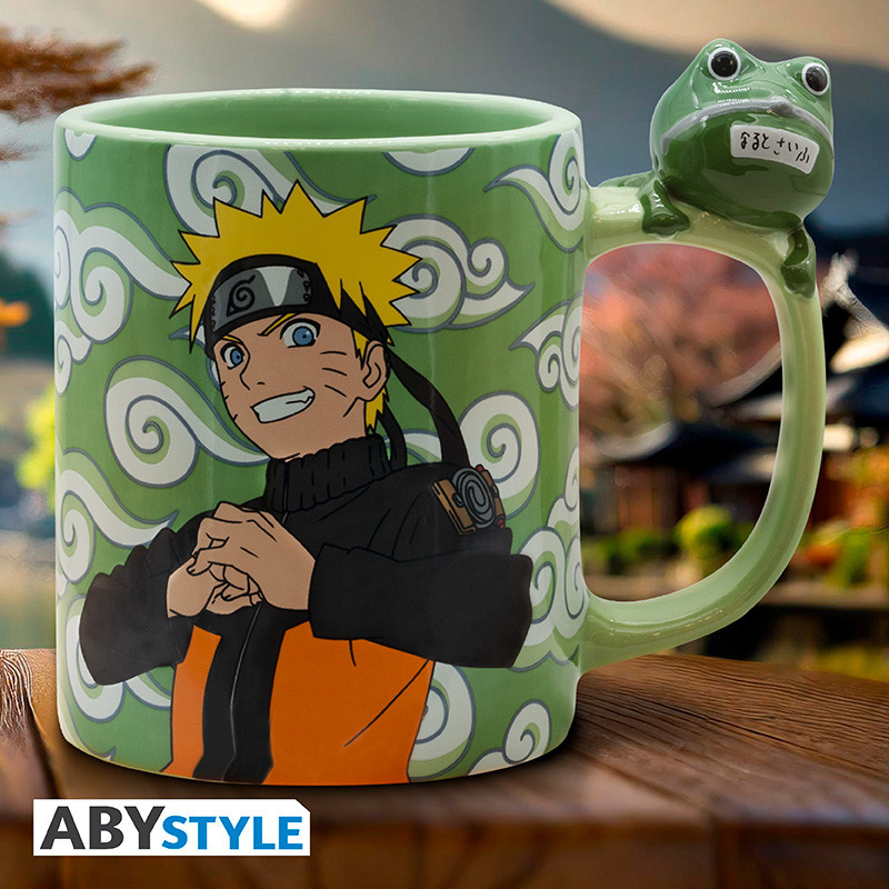 NARUTO SHIPPUDEN Mug 3D handle Naruto and Gama-chan
