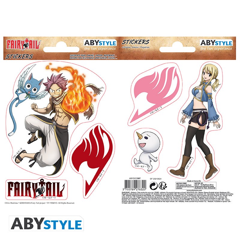 FAIRY TAIL Mini Stickers Natsu and Lucy (16x11cm)