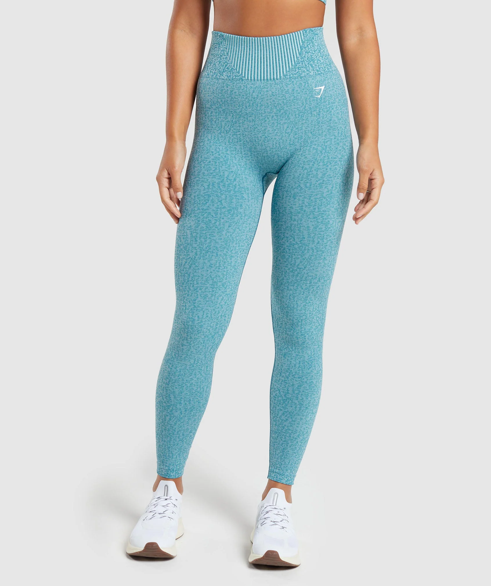 Marl Seamless Leggings Light Blue Marl/Light Grey Marl/Turkish Teal