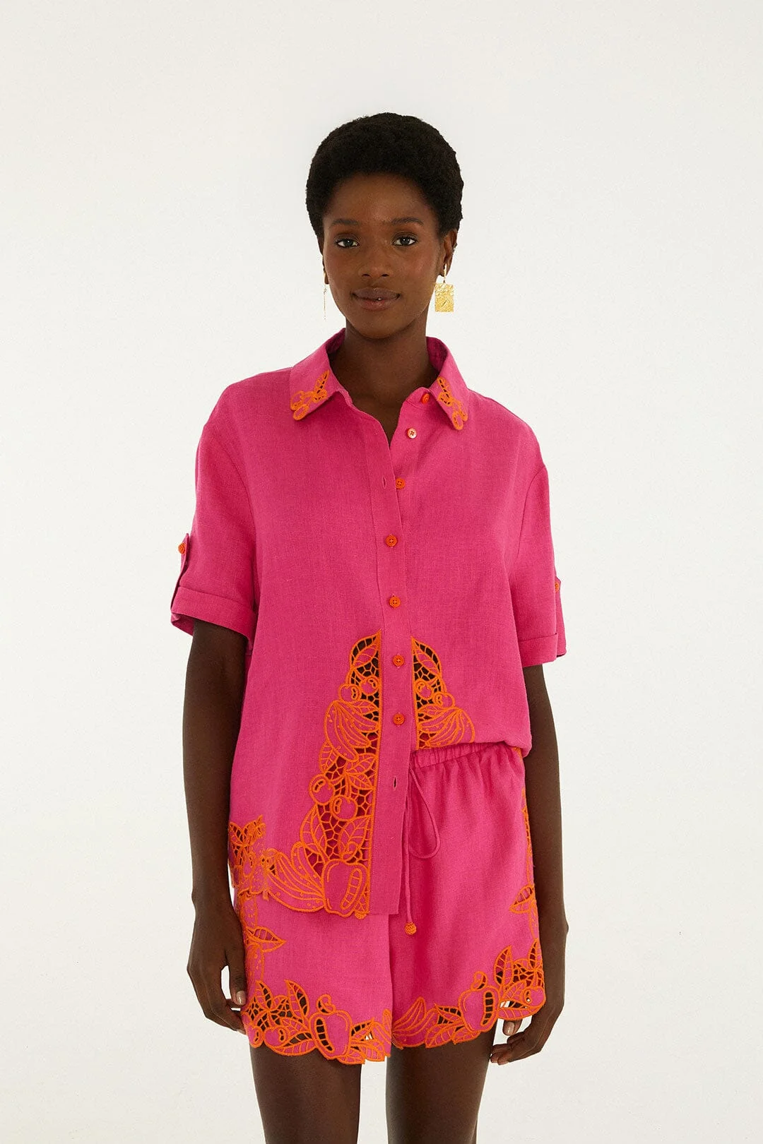 Pink Fruit Richelieu Artisanal Shorts