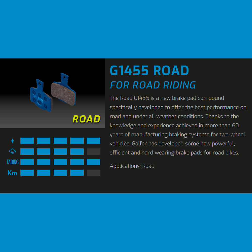 Galfer Disc Brake Pads - G1455 | Road - FD582 | Campagnolo Ekar (DB-310)