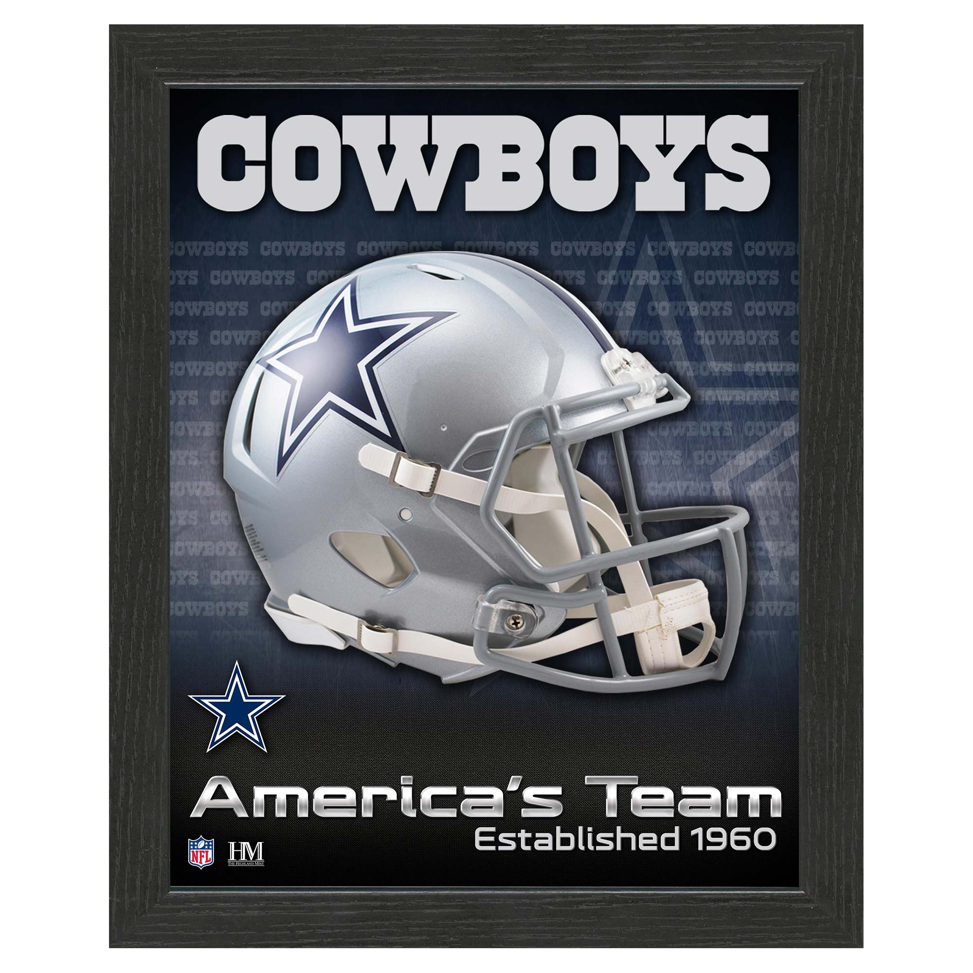 Dallas Cowboys NFL Team Helmet Framed Photo