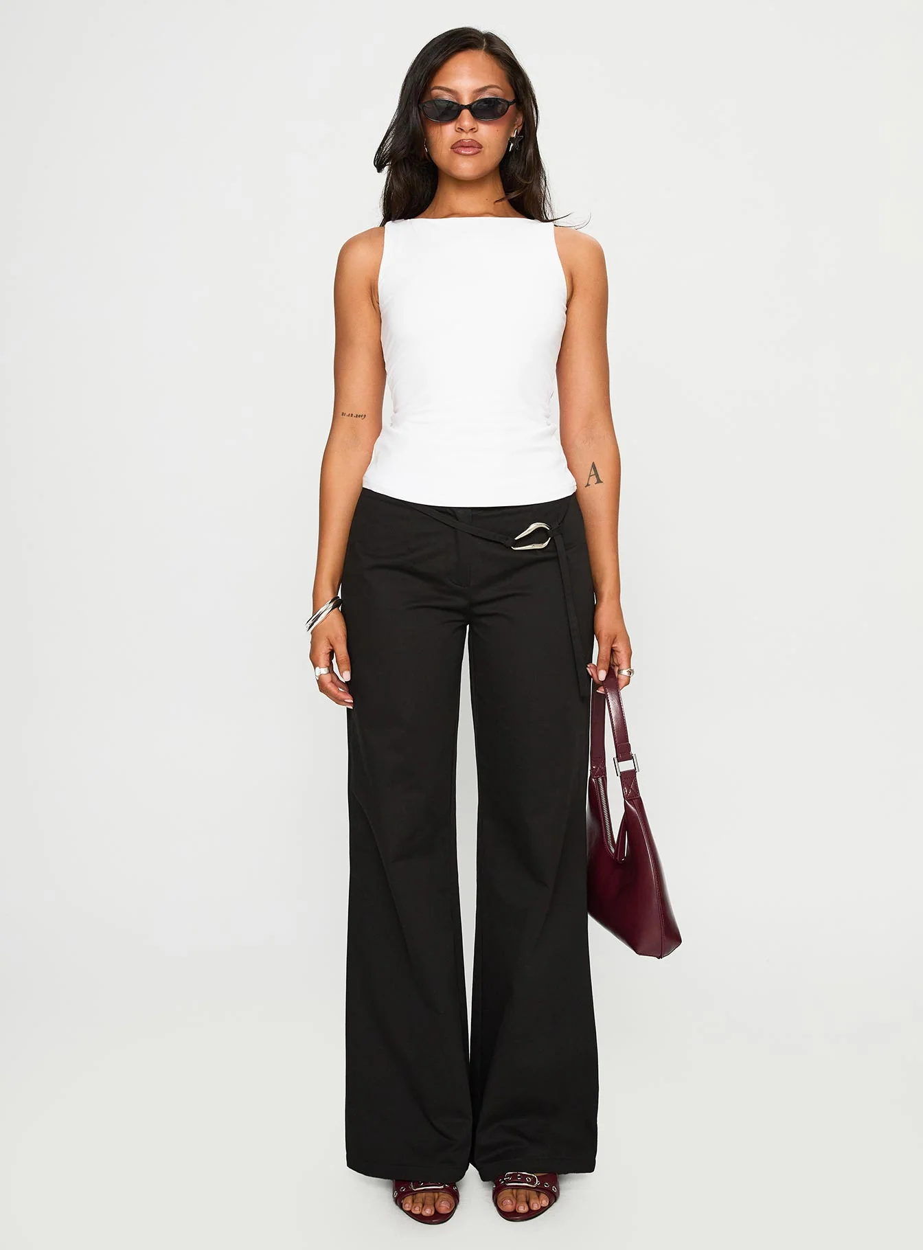 Lose Your Number High Neck Top White