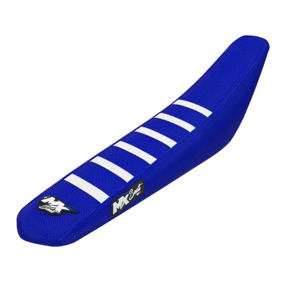 MX Seat 6 ribs saddle cover - Blue / WhiteHUSQVARNA 50 TC 50 - 2024 - 2026Ref: Mxs0135 / Hva-6Ribs-Bleublanc-50-2426