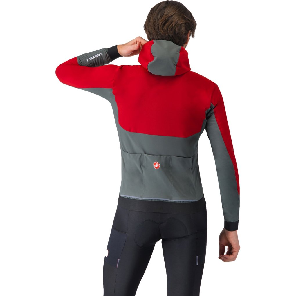 Castelli Fly Unltd Jacket Men - rich red/urban grey 645