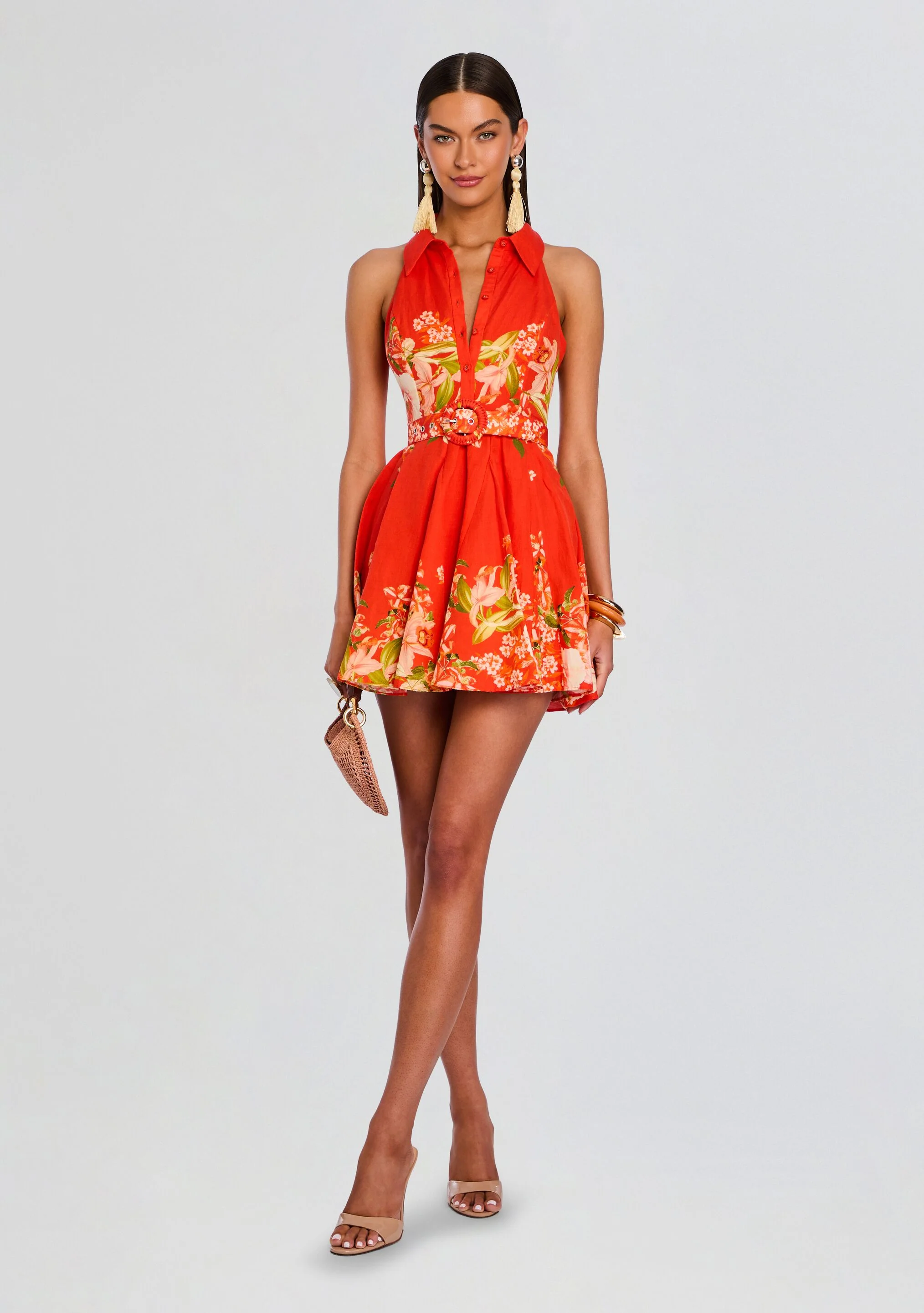 Hibi Short Dress With Belt Buckle