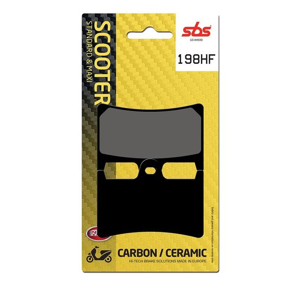 SBS 198HF Organic Front Brake PadsRef: SBS198HF / 198000