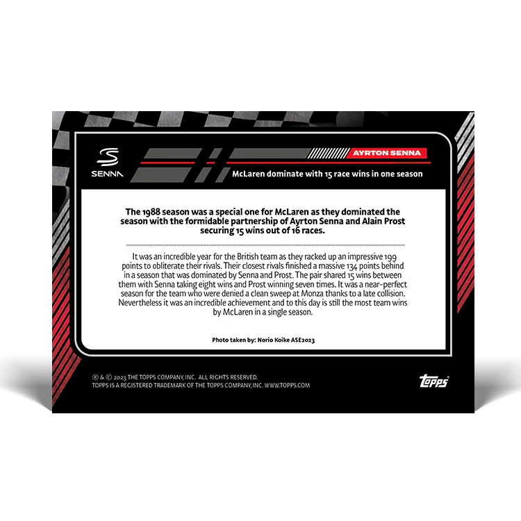 Topps UK - The Story of Senna - Card #25