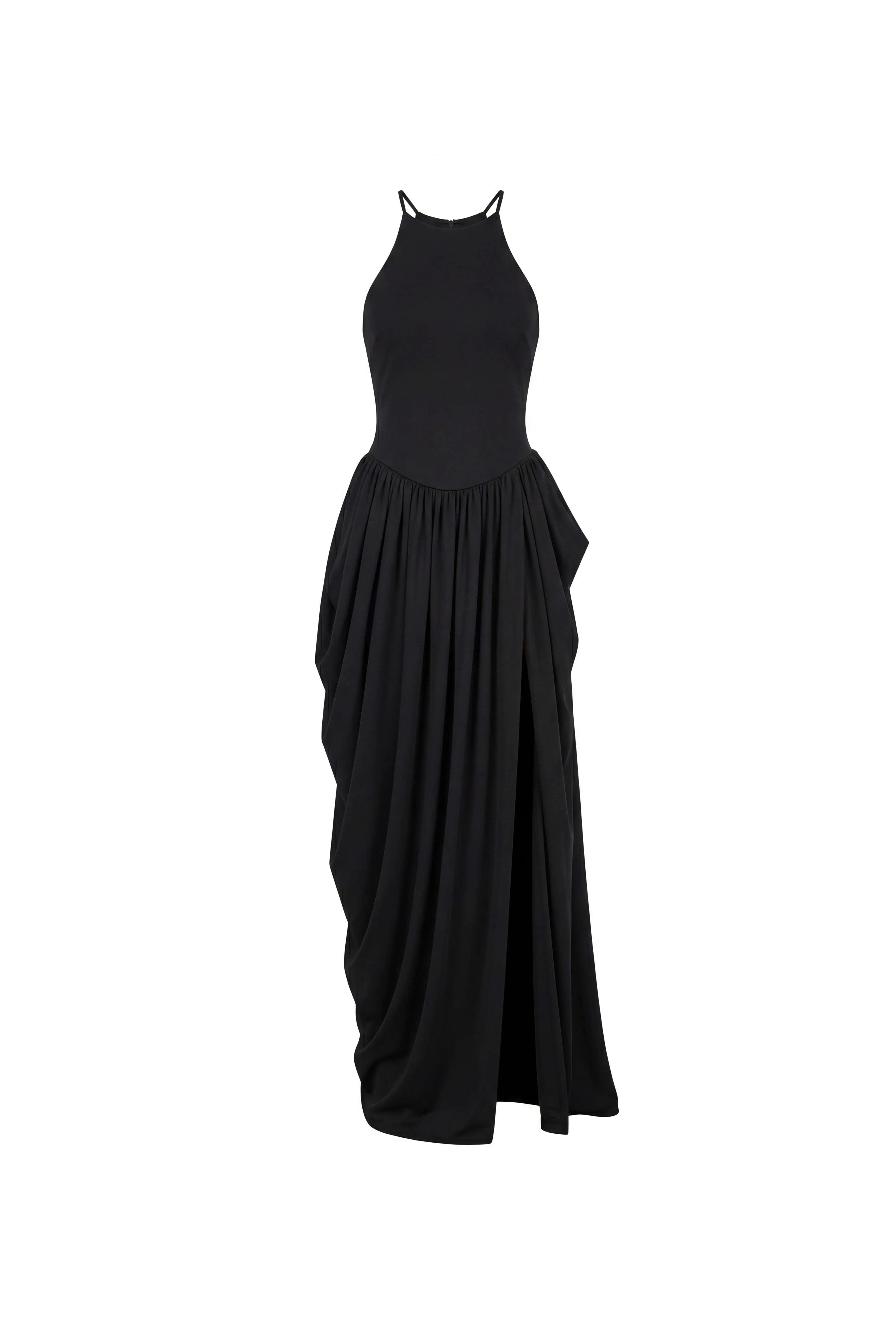Black Elastic Maxi Dress