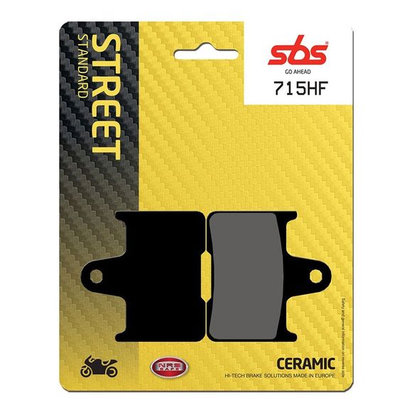 SBS 715HF Organic Rear Brake PadsRef: 715HF / 715000