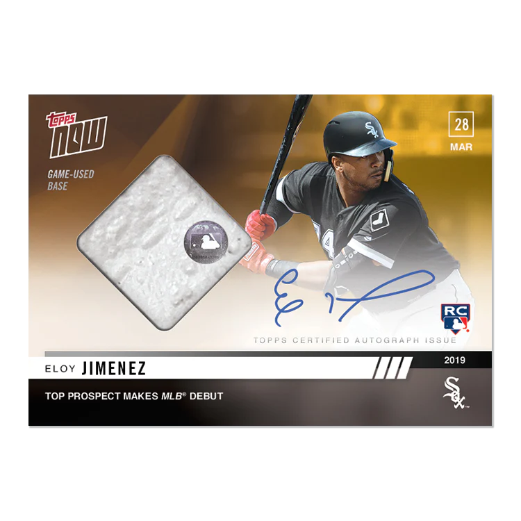 On-Card Auto Base Relic # to 1 - Eloy Jimenez - MLB TOPPS NOW® Card 17F