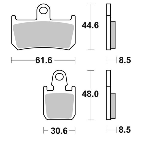 SBS 839DC Racing carbon front brake padsRef: 839DC / 839060