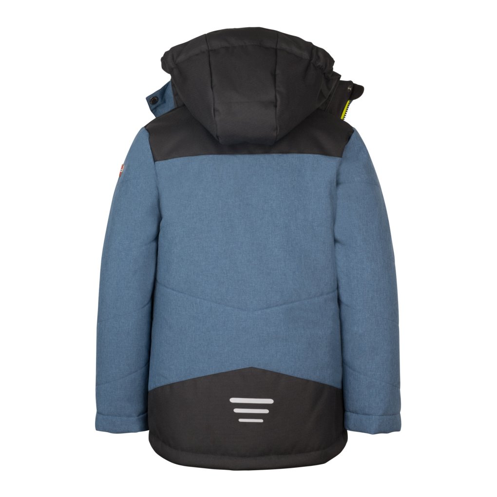 Trollkids Norefjell Jacket Kids - Mystic Blue/Glow Green