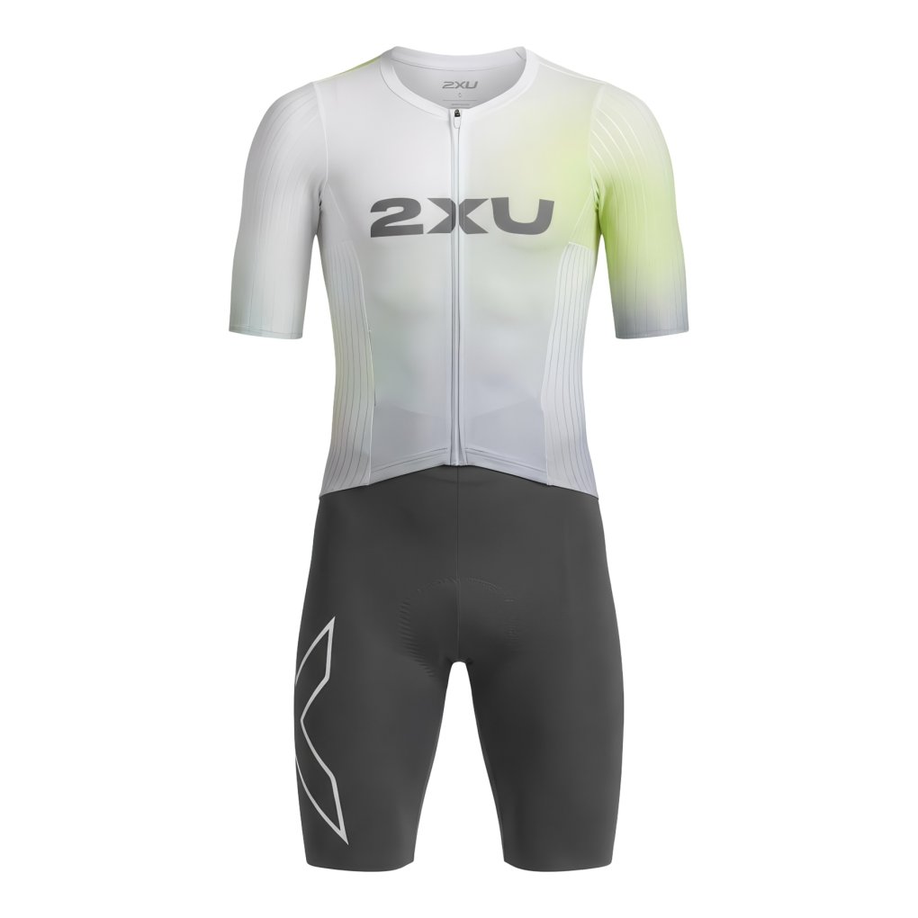 2XU Light Speed React Sleeved Trisuit Men - cool matcha/india ink