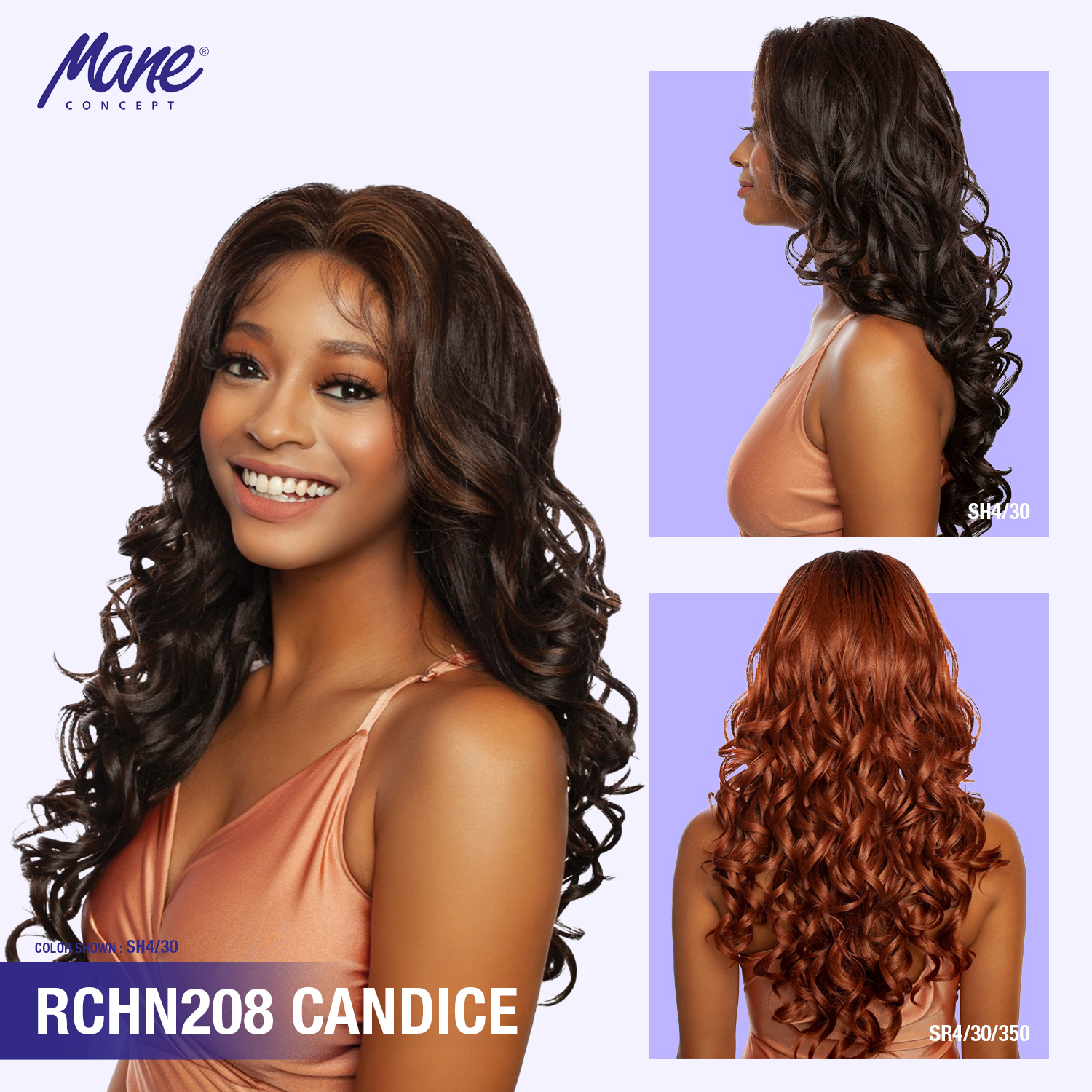 Mane Concept Red Carpet HD Lace Front Wig RCHN208 Candice