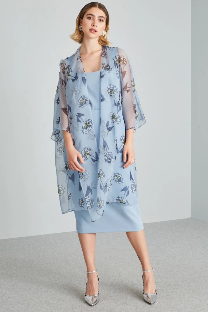 Square neck top - PALE BLUE