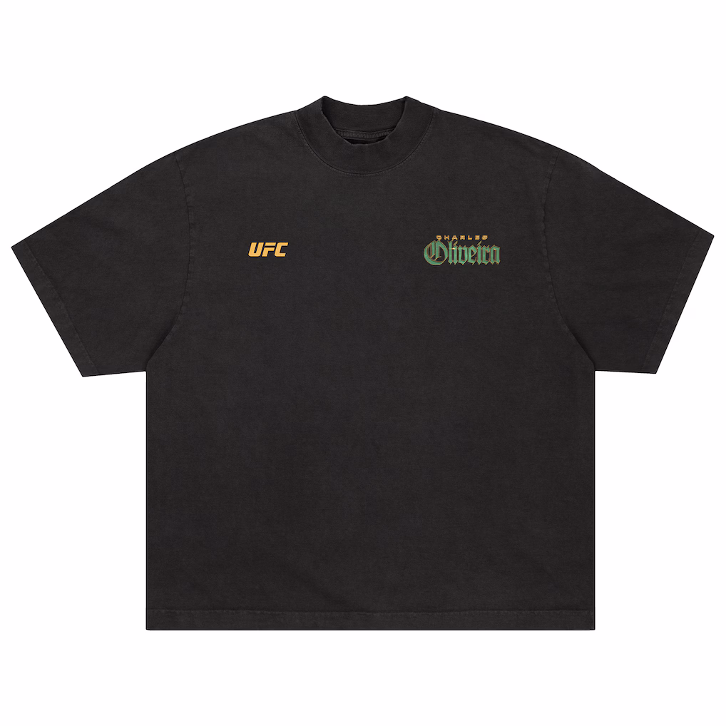 Men's UFC  Black Charles Oliveira Boxy T-Shirt
