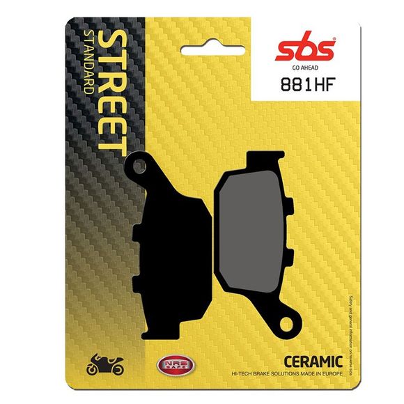 SBS 881HF Organic Rear Brake PadsRef: 881HF / 881000
