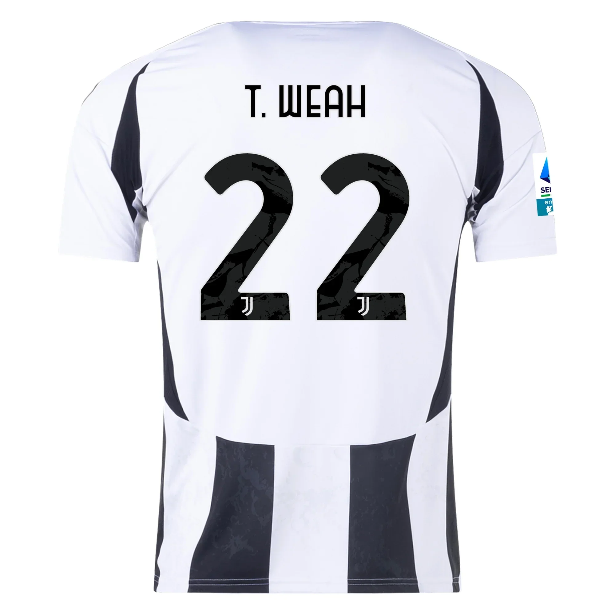 Juventus Timothy Weah Home Jersey w/ Serie A Patch 24/25 (White/Black)