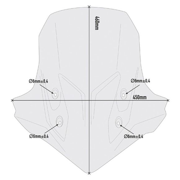 Givi High Protection Smoked WindscreenRef: gi1330 / d1171s