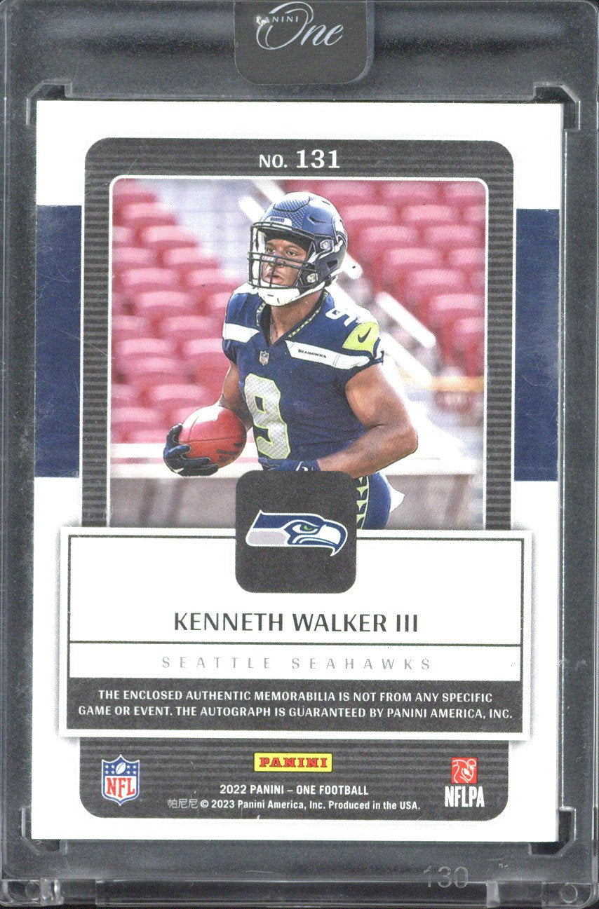 2022 Panini One Kenneth Walker III RC Autograph Patch /99 #131