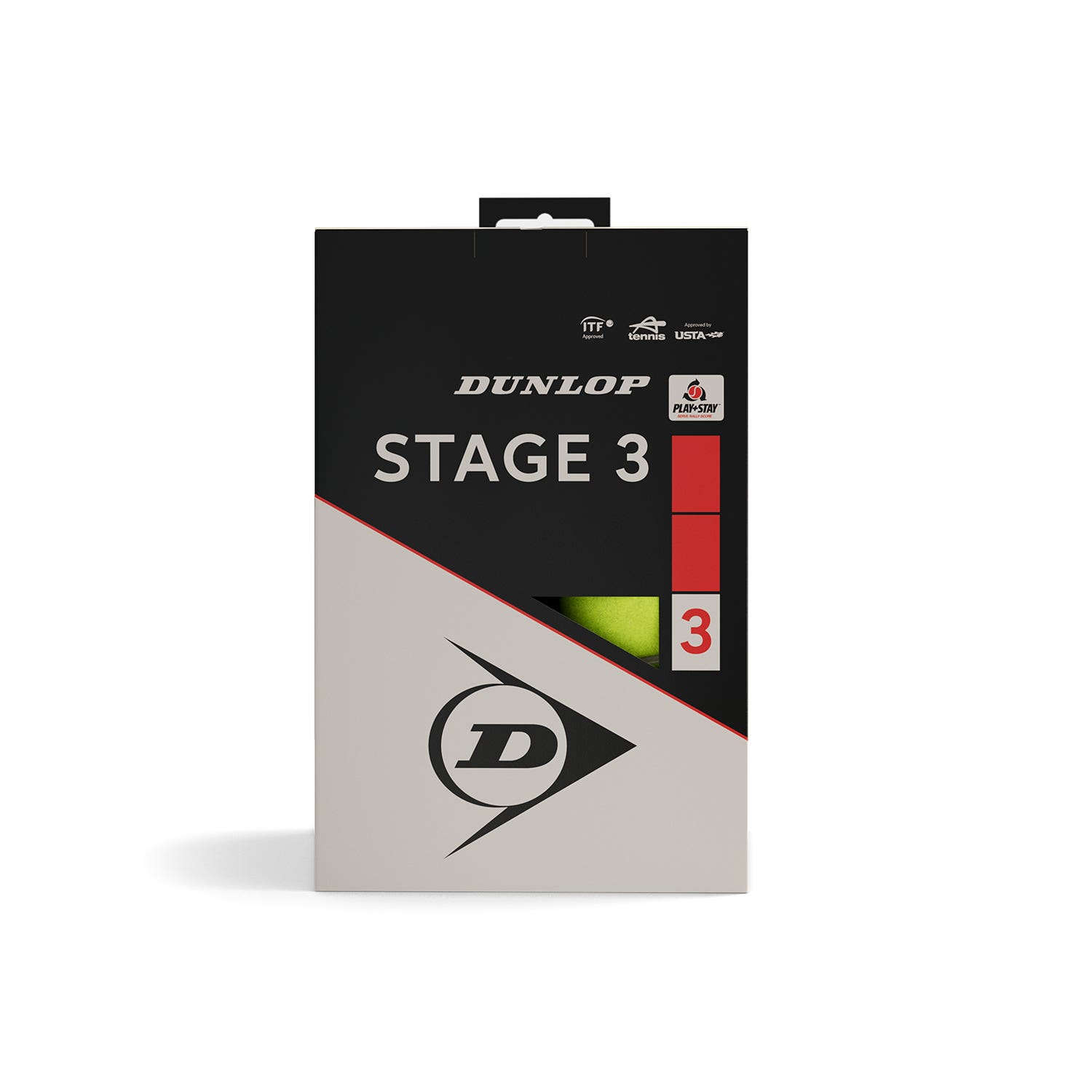 12-BALL TUBE DUNLOP STAGE 3 RED 12BOX