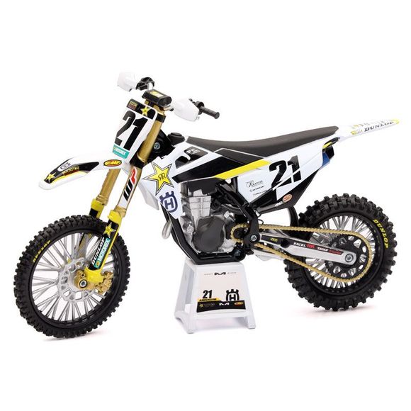 Newray Motorcycle Miniature Husqvarna 450 FC Rockstar J. ANDERSON - Scale 1/12 - BlackRef: NRY0034 / 58233