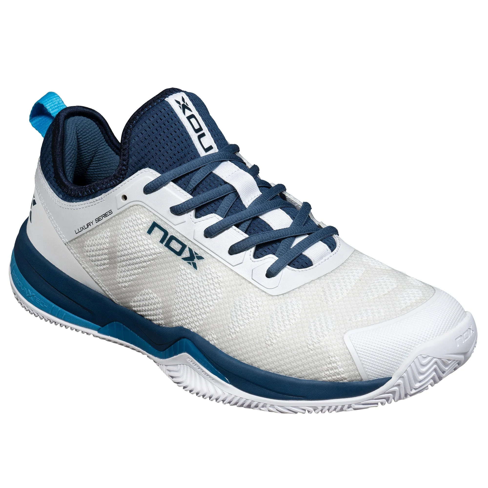 Padel shoes NERBO WHITE/BLUE SUECO