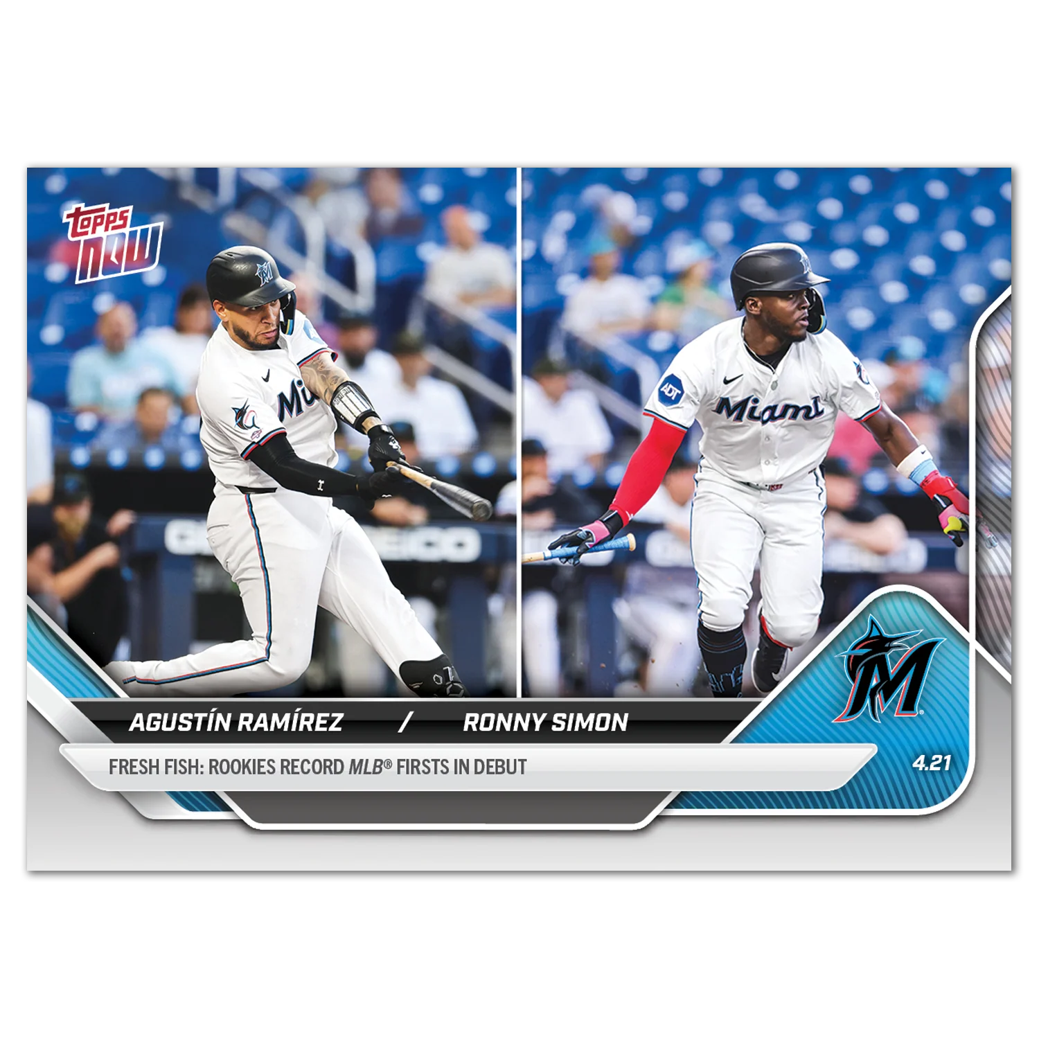 Agustín Ramírez/Ronny Simon - 2025 MLB Topps NOW® - Card 96