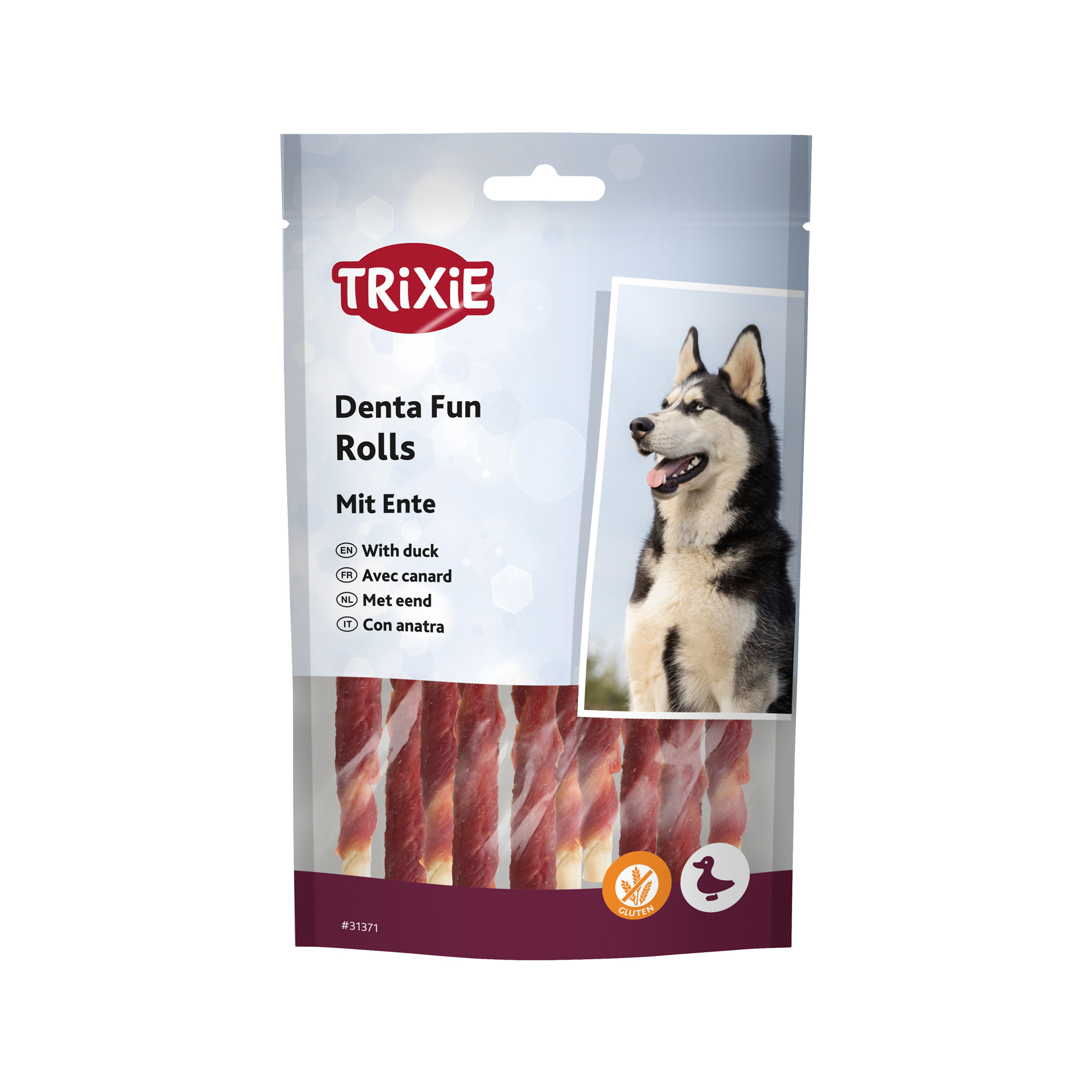 Trixie Denta Fun Duck Chewing Rolls - 12 cm - 30 pieces / 240 g