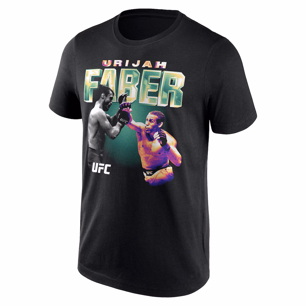 UFC Urijah Faber Retro Bitmap T-Shirt - Black - Mens