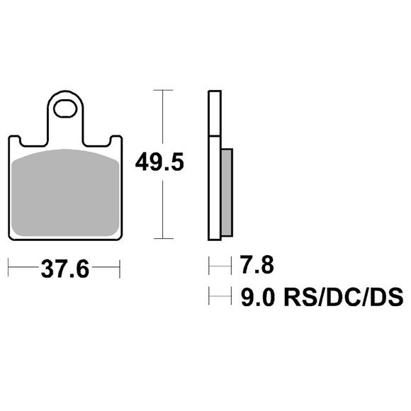 SBS 838DC Racing carbon front brake padsRef : 838DC / 838060