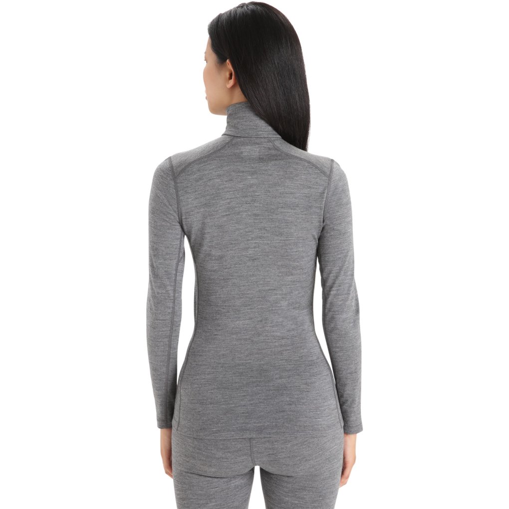 Icebreaker Merino 200 Oasis Long Sleeve Half Zip Thermal Top Women - Gritstone Hthr