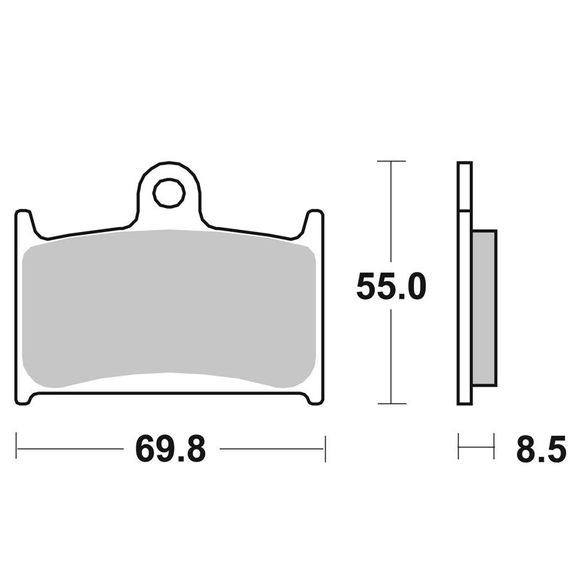 SBS 624HS Sinter Sintered Metal front brake padsRef: 624HS / 624070