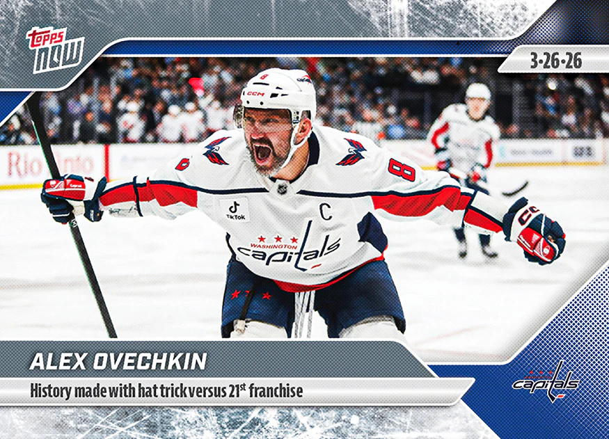 Alex Ovechkin - 2025-26 NHL Topps NOW® - Sticker # 131 Pack - PR: 1010